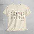 Inspirational Mom Heavy Cotton Tee - Strong, Brave, Kind, Beautiful Design - GULLYDESIGN