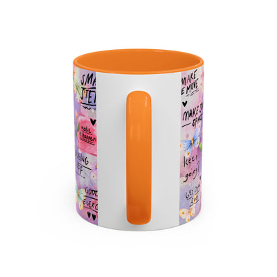 Inspirational Grateful and Thankful Butterfly Mug - Colorful 11oz & 15oz Coffee Cup with Motivational Quotes
