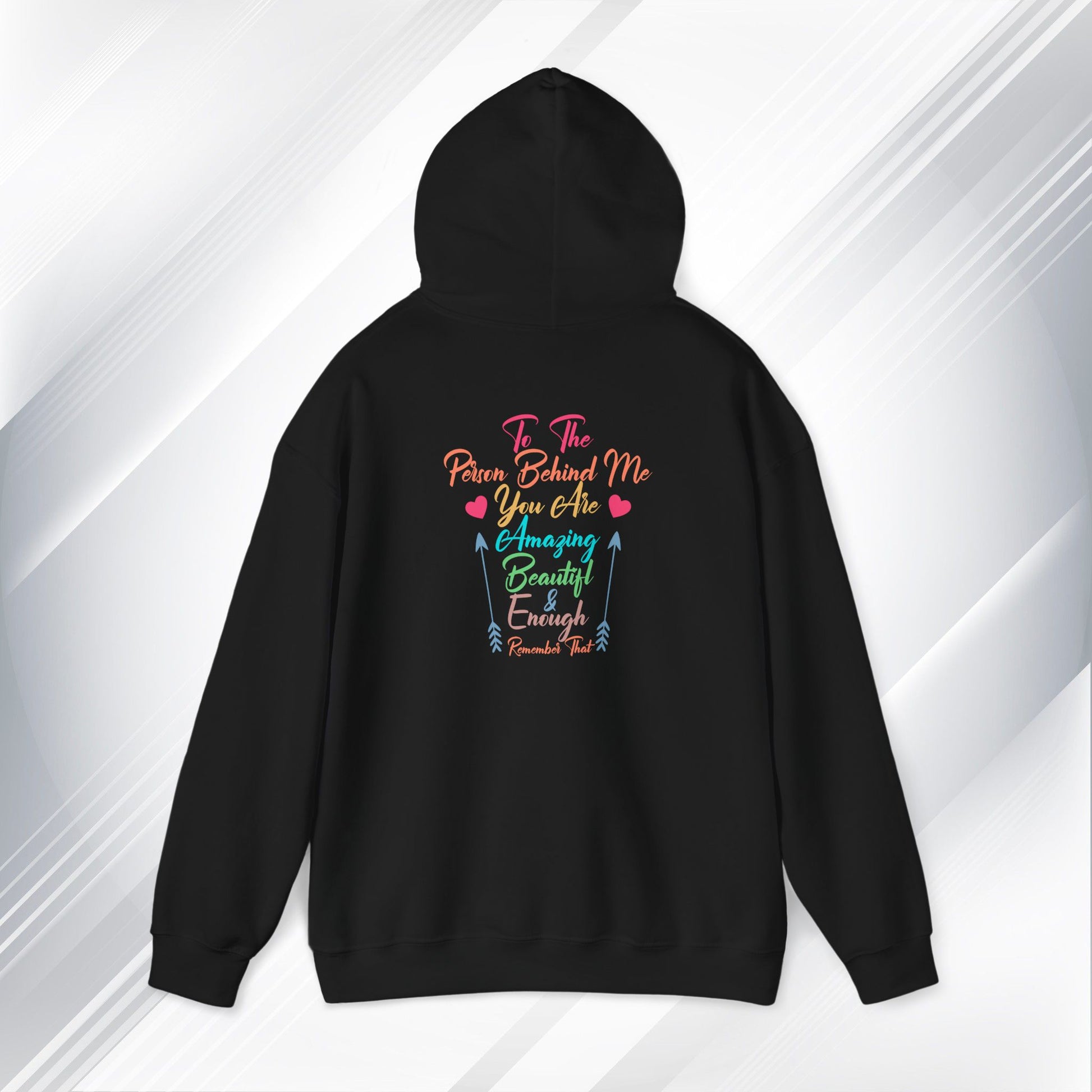 Inspirational Unisex Hoodie - 'You Are Enough' Motivational Sweatshirt for Self-Love & Positivity - GULLYDESIGN