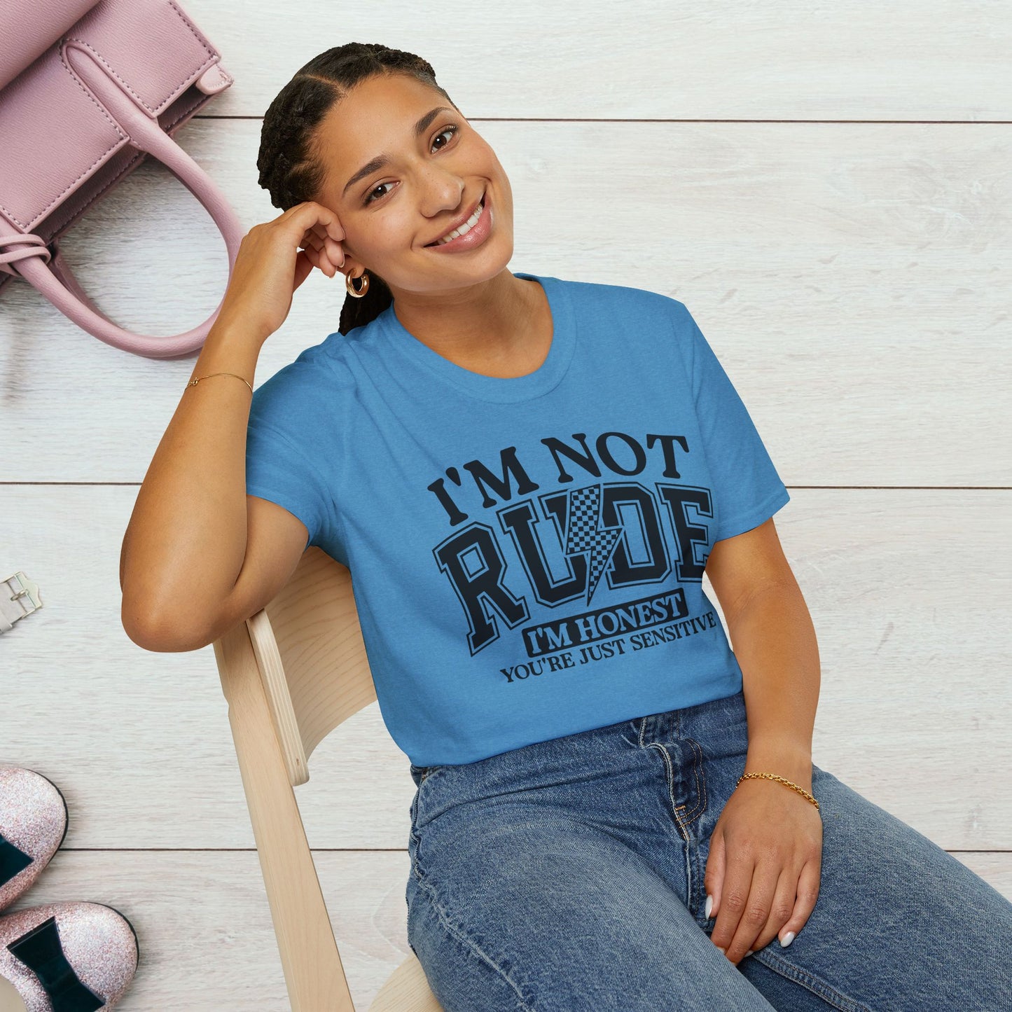I'm Not Rude Unisex Softstyle T-Shirt – Honest Statement Tee for Fun Encounters