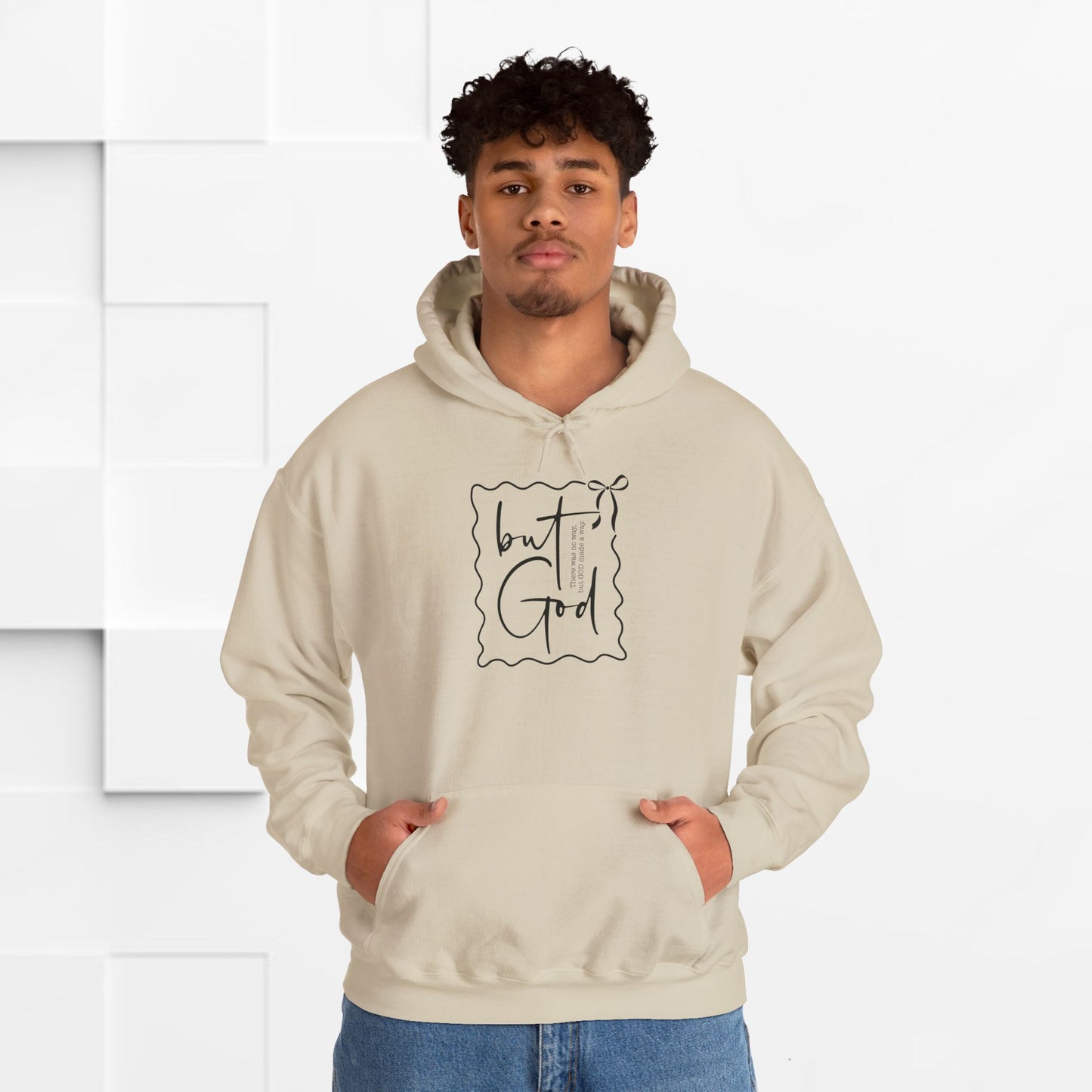 Inspirational Unisex Heavy Blend Hoodie - "but God" Design