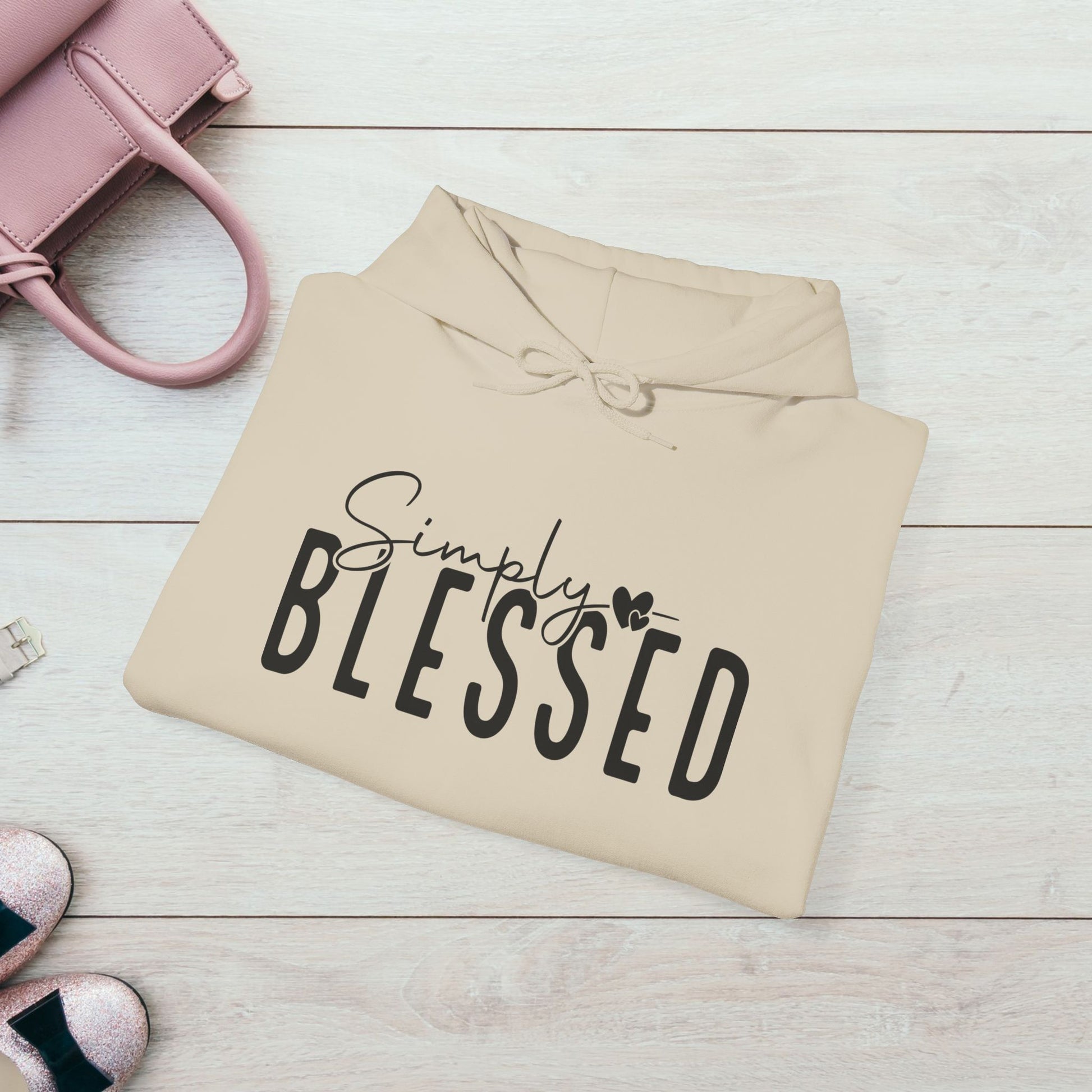 Simply Blessed Unisex Heavy Blend Hooded Sweatshirt - Cozy Casual Wear for Mindfulness and Gratitude - GULLYDESIGN