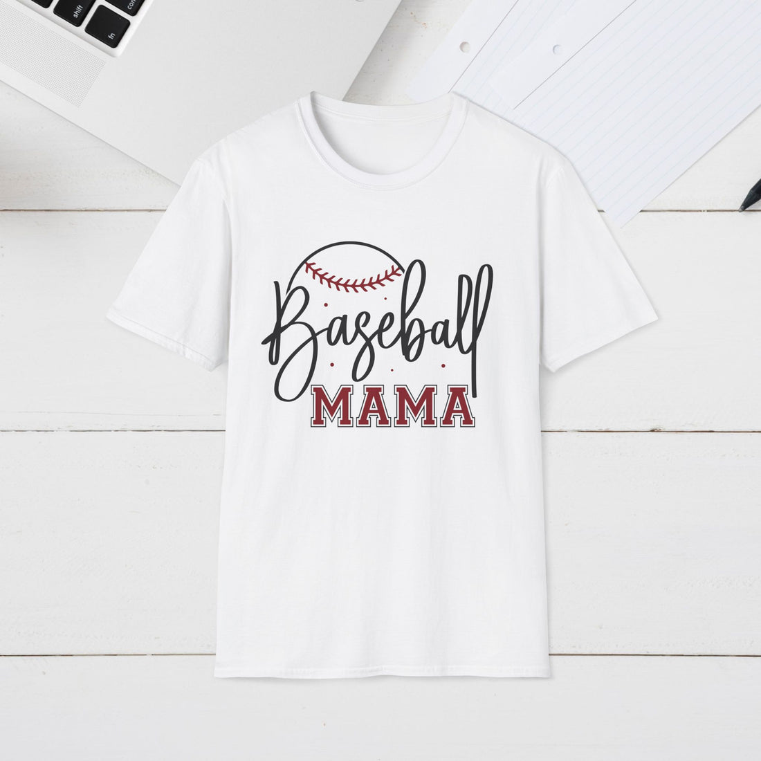 Baseball Mama Unisex Softstyle T-Shirt - Perfect for Sports Moms