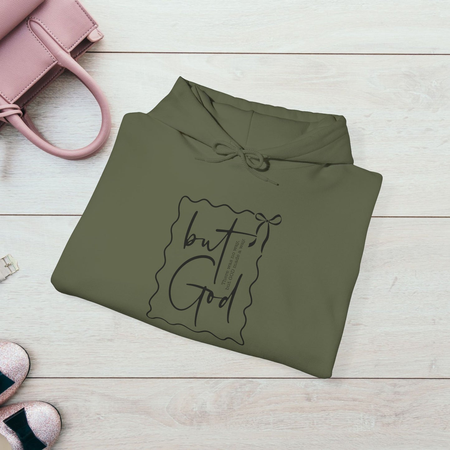 Inspirational Unisex Heavy Blend Hoodie - "but God" Design