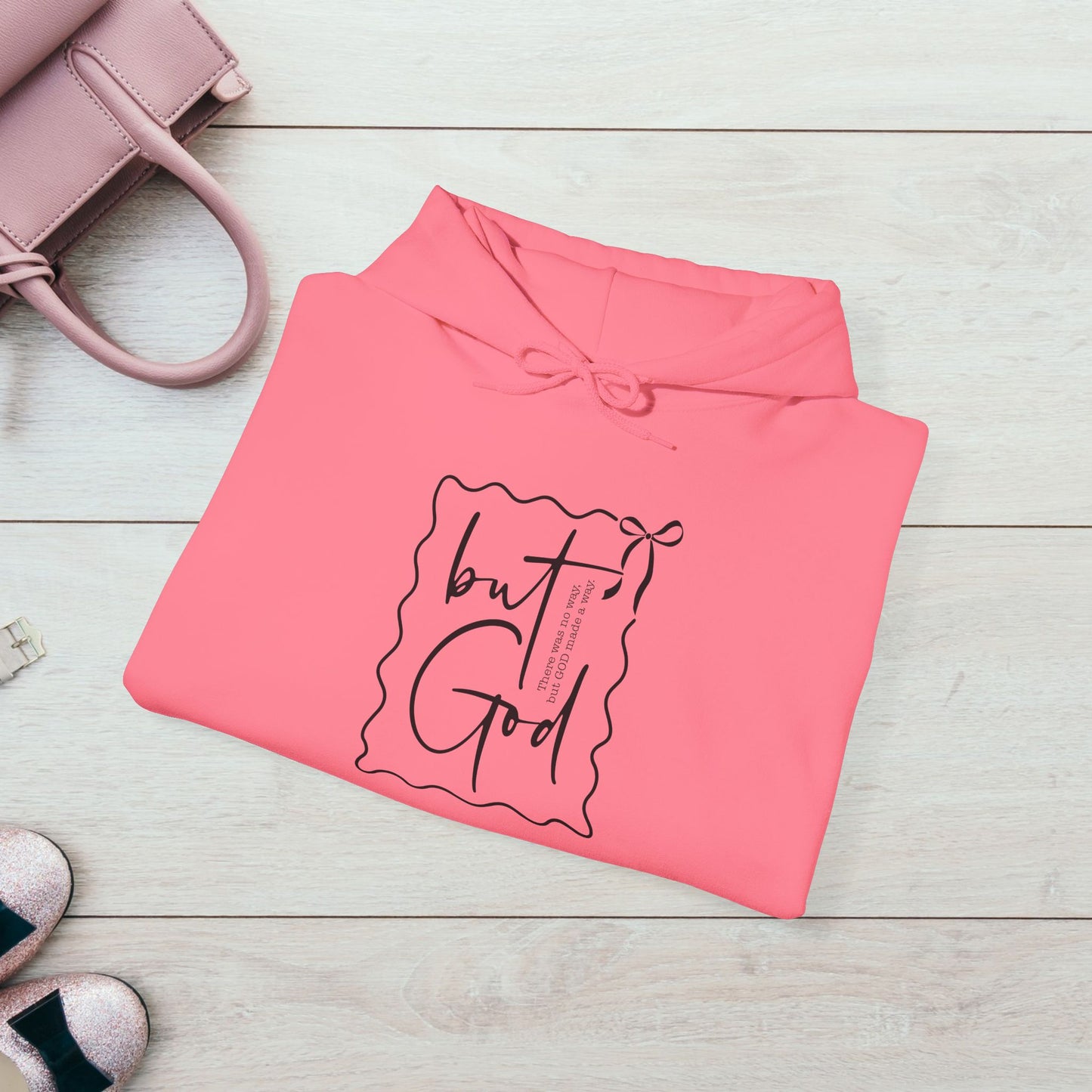 Inspirational Unisex Heavy Blend Hoodie - "but God" Design