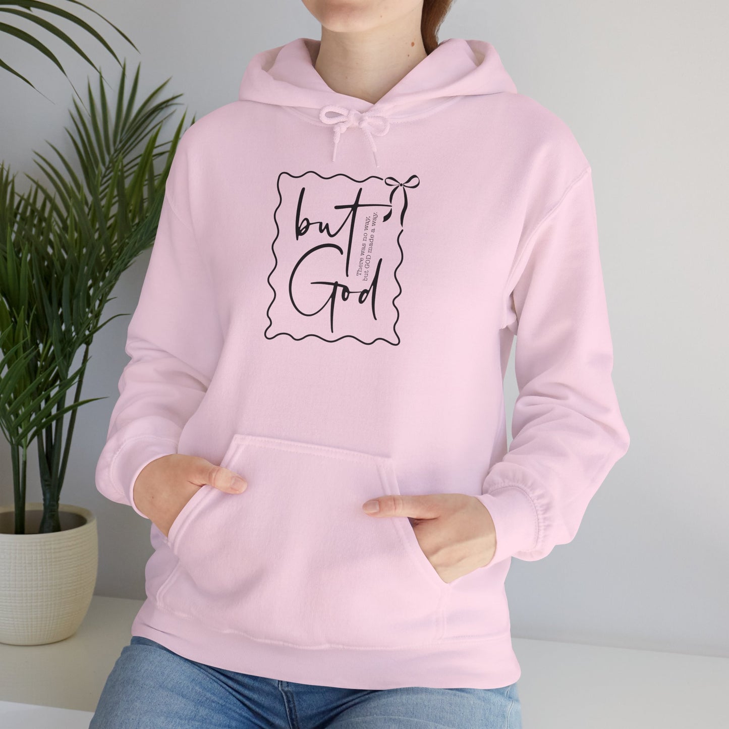 Inspirational Unisex Heavy Blend Hoodie - "but God" Design