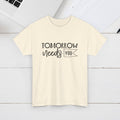 Inspirational Unisex Heavy Cotton Tee - 'Tomorrow Needs You' - GULLYDESIGN
