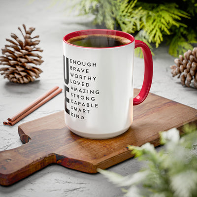 Inspirational Colorful Mug - Empowering Affirmations for Coffee Lovers