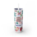 Mental Health Matters Skinny Tumbler with Straw - 20oz Inspirational Drinkware - GULLYDESIGN