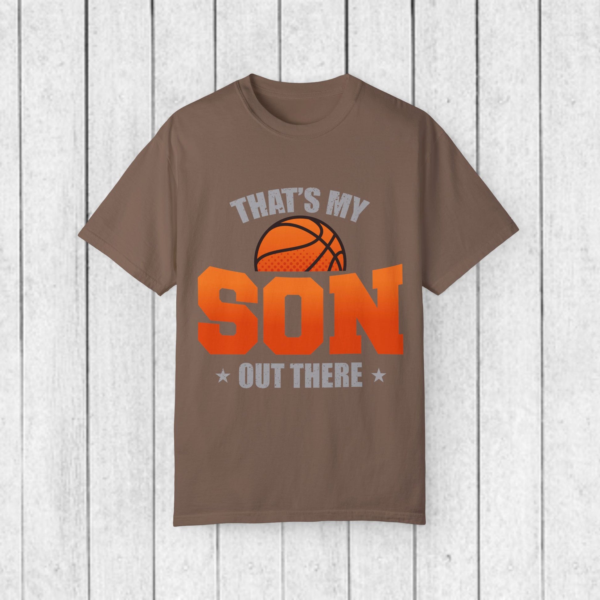 That's My Son Basketball T-Shirt - Unisex Garment-Dyed Tee for Proud Parents - GULLYDESIGN