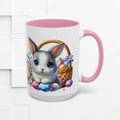 Cute Easter Bunny Mug - Colorful Ceramic Coffee Cup for Spring Celebrations - GULLYDESIGN