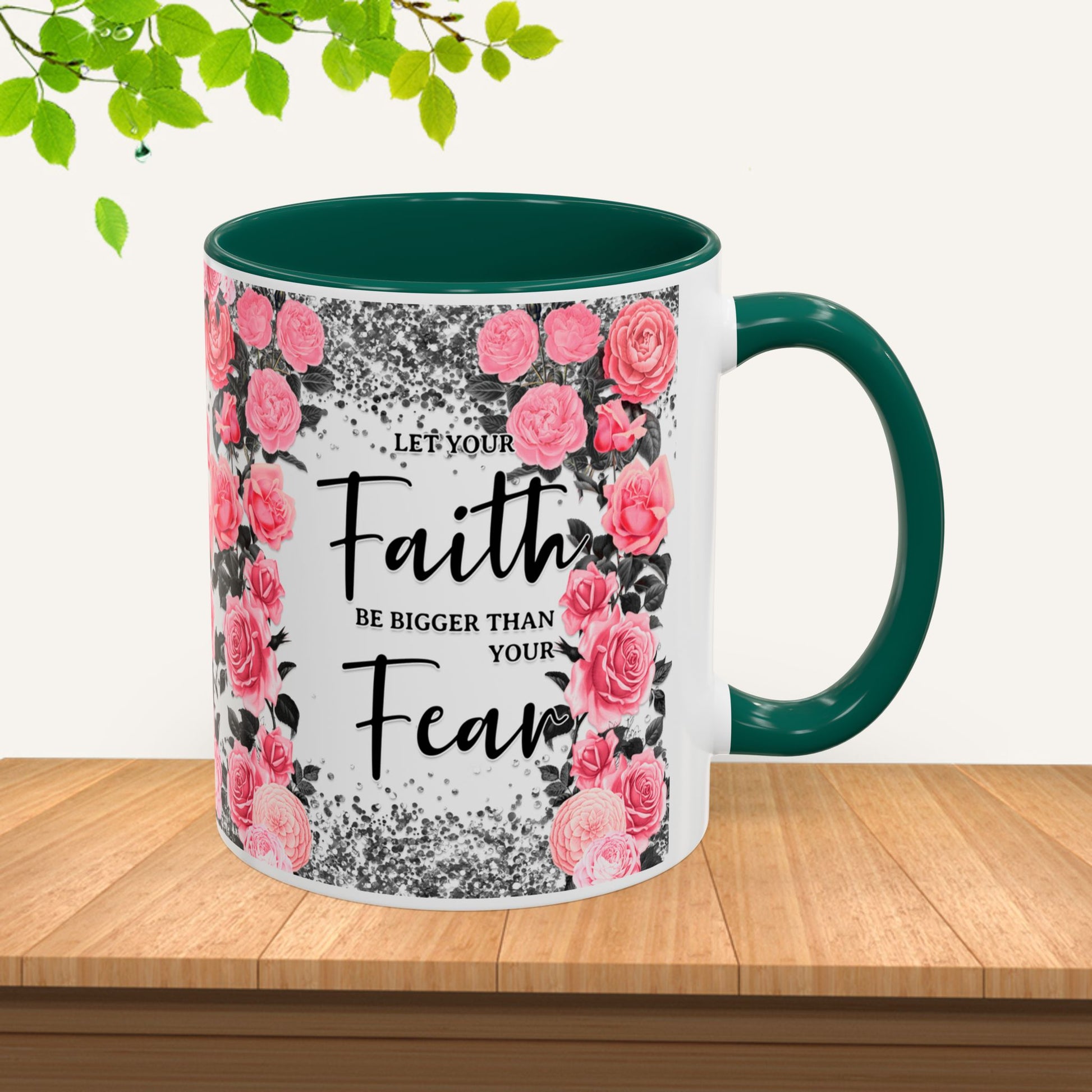 Colorful Floral Faith Mugs - Inspirational Coffee Cups for Home & Gifts - GULLYDESIGN