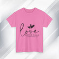 Love Never Fails Unisex Heavy Cotton Tee - Inspirational Christian T-Shirt - GULLYDESIGN