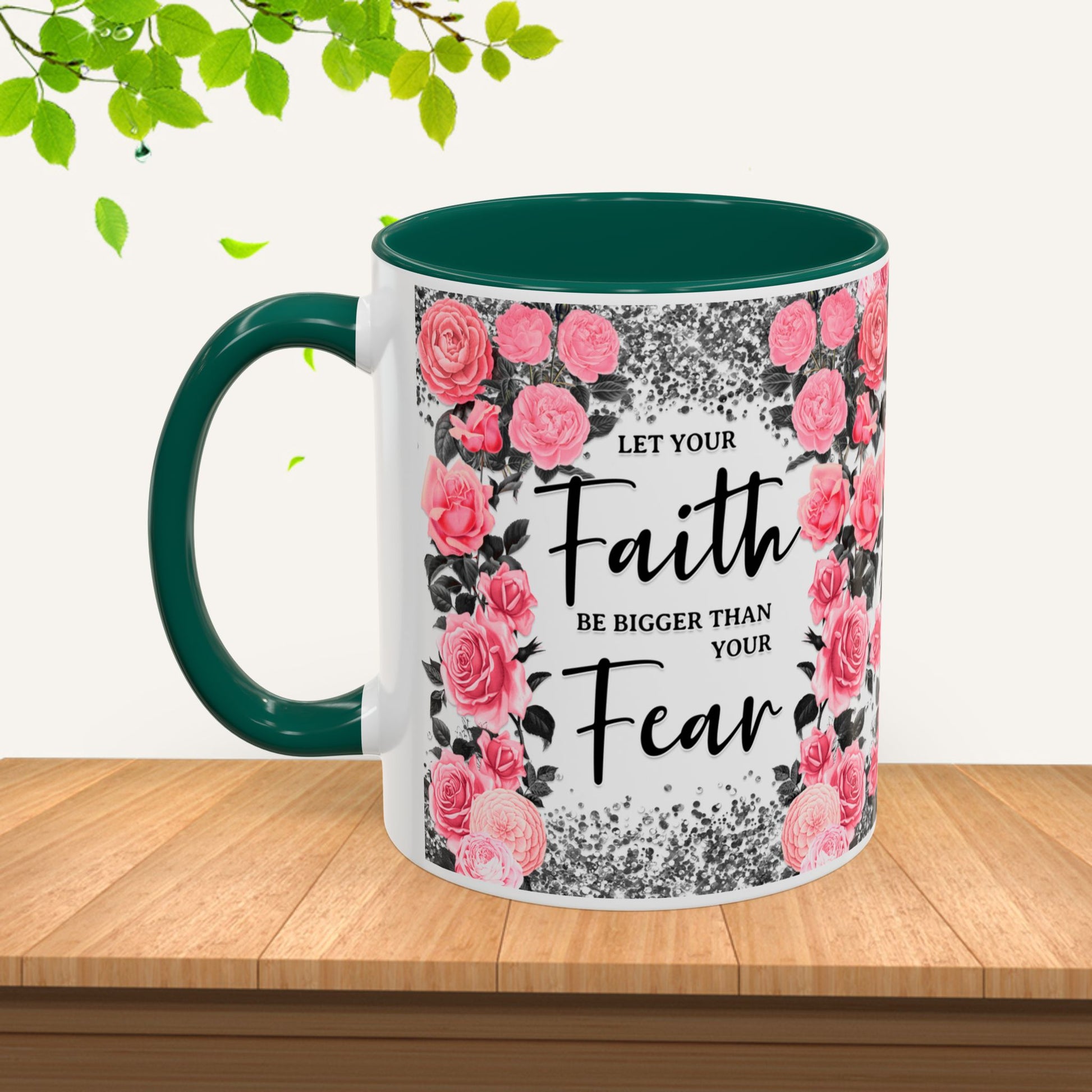 Colorful Floral Faith Mugs - Inspirational Coffee Cups for Home & Gifts - GULLYDESIGN