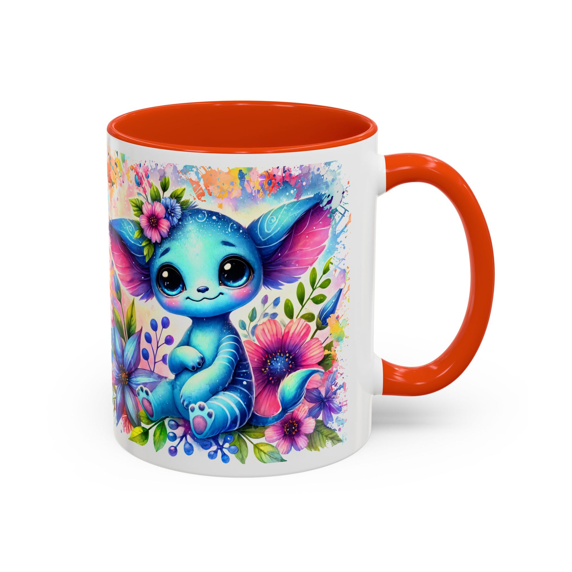 Colorful Floral Character Mug - Cute 11oz/15oz Coffee Mug for Nature Lovers - GULLYDESIGN