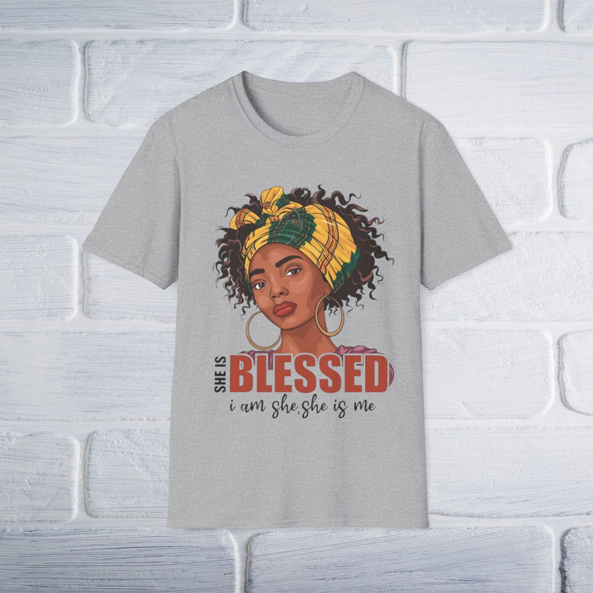 Blessed Unisex T-Shirt - She Is Blessed, I Am She, She Is Me Design - GULLYDESIGN