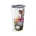 Easter Floral Bunny Tumbler 20oz - Insulated Travel Mug for Spring Celebrations - GULLYDESIGN