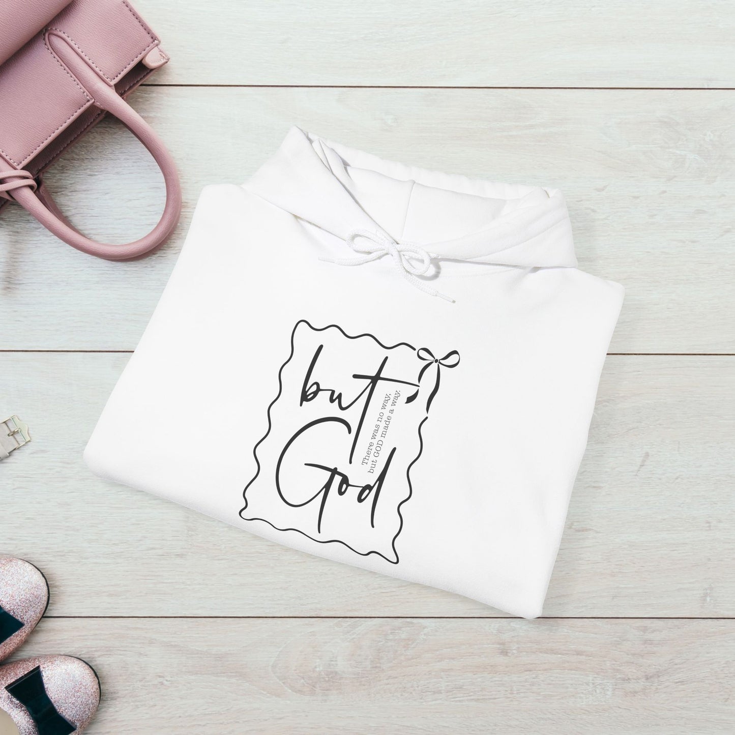 Inspirational Unisex Heavy Blend Hoodie - "but God" Design