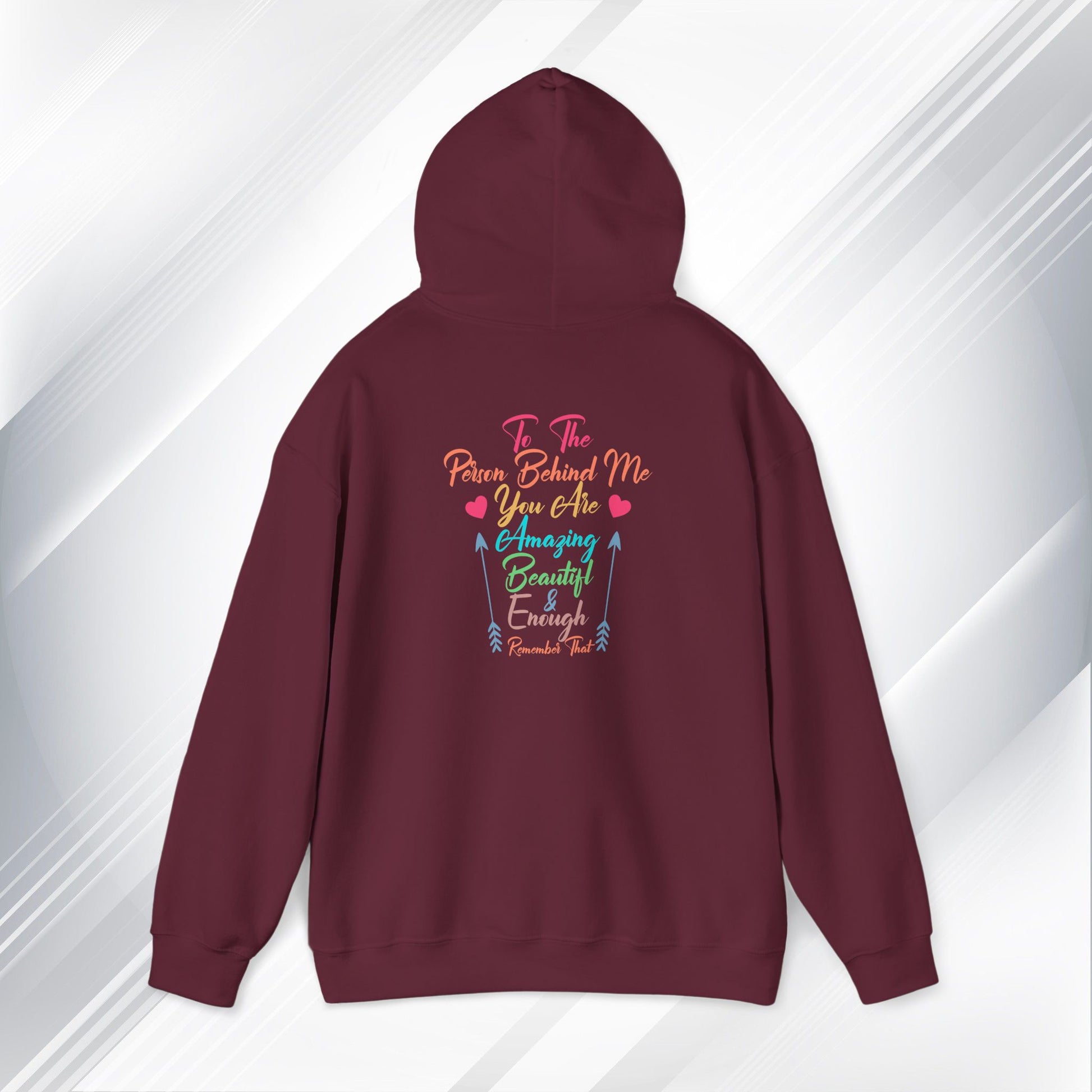 Inspirational Unisex Hoodie - 'You Are Enough' Motivational Sweatshirt for Self-Love & Positivity - GULLYDESIGN