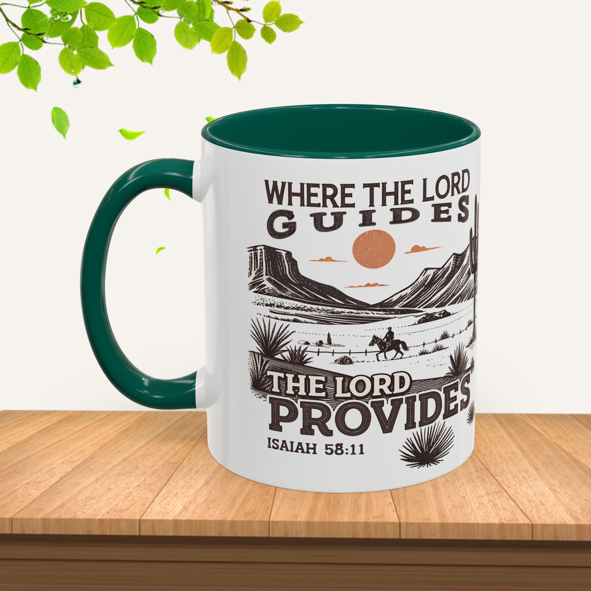 Inspirational Desert Scene Mug - 11oz & 15oz Colorful Coffee Cup for Faith & Encouragement - GULLYDESIGN