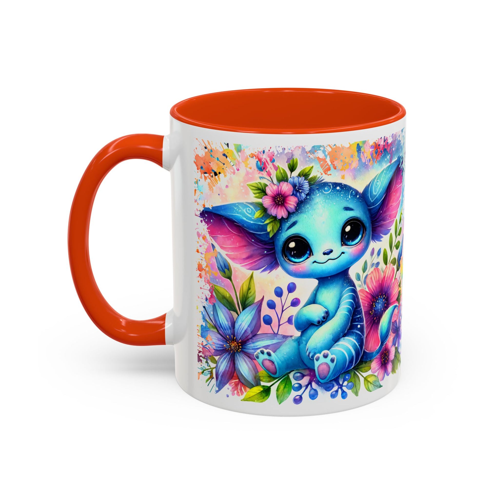 Colorful Floral Character Mug - Cute 11oz/15oz Coffee Mug for Nature Lovers - GULLYDESIGN