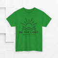 Inspirational Unisex Heavy Cotton Tee - 'Be The Light' Matthew 5:14 - GULLYDESIGN
