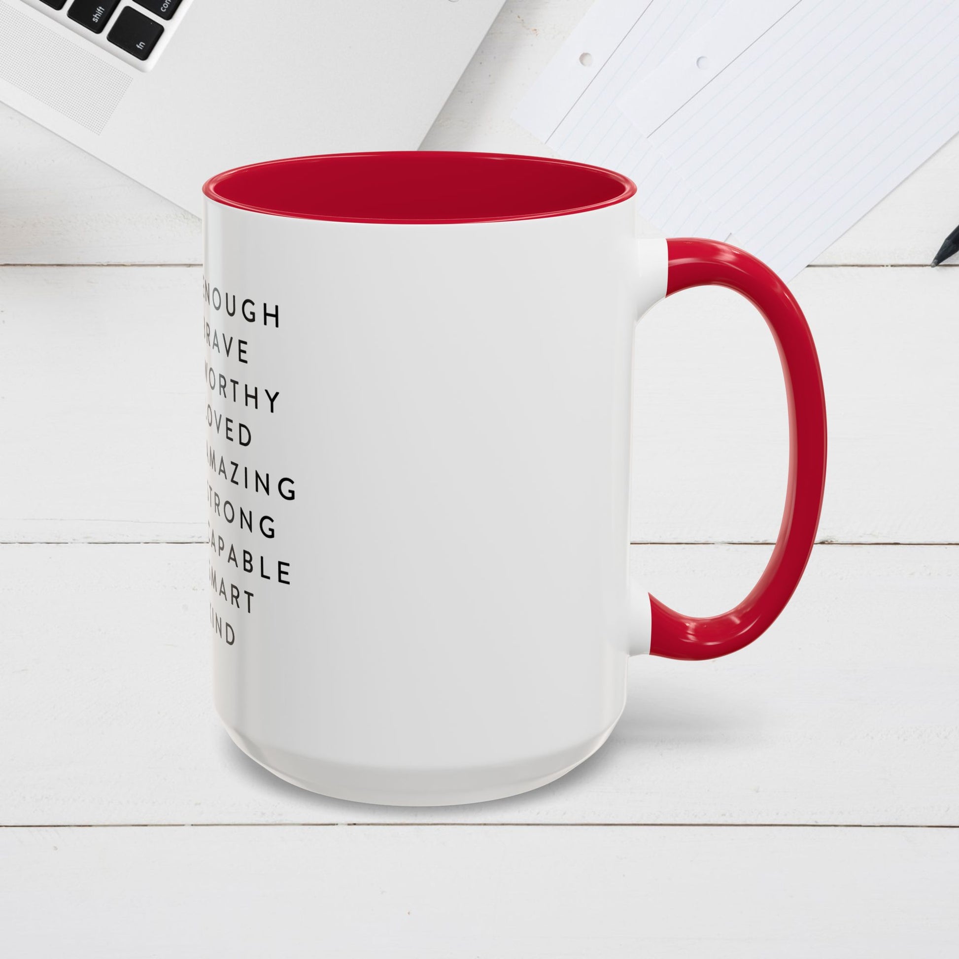 Inspirational Colorful Mug - Empowering Affirmations for Coffee Lovers - GULLYDESIGN
