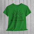 Inspirational Unisex Heavy Cotton Tee - 'Be The Light' Matthew 5:14 - GULLYDESIGN