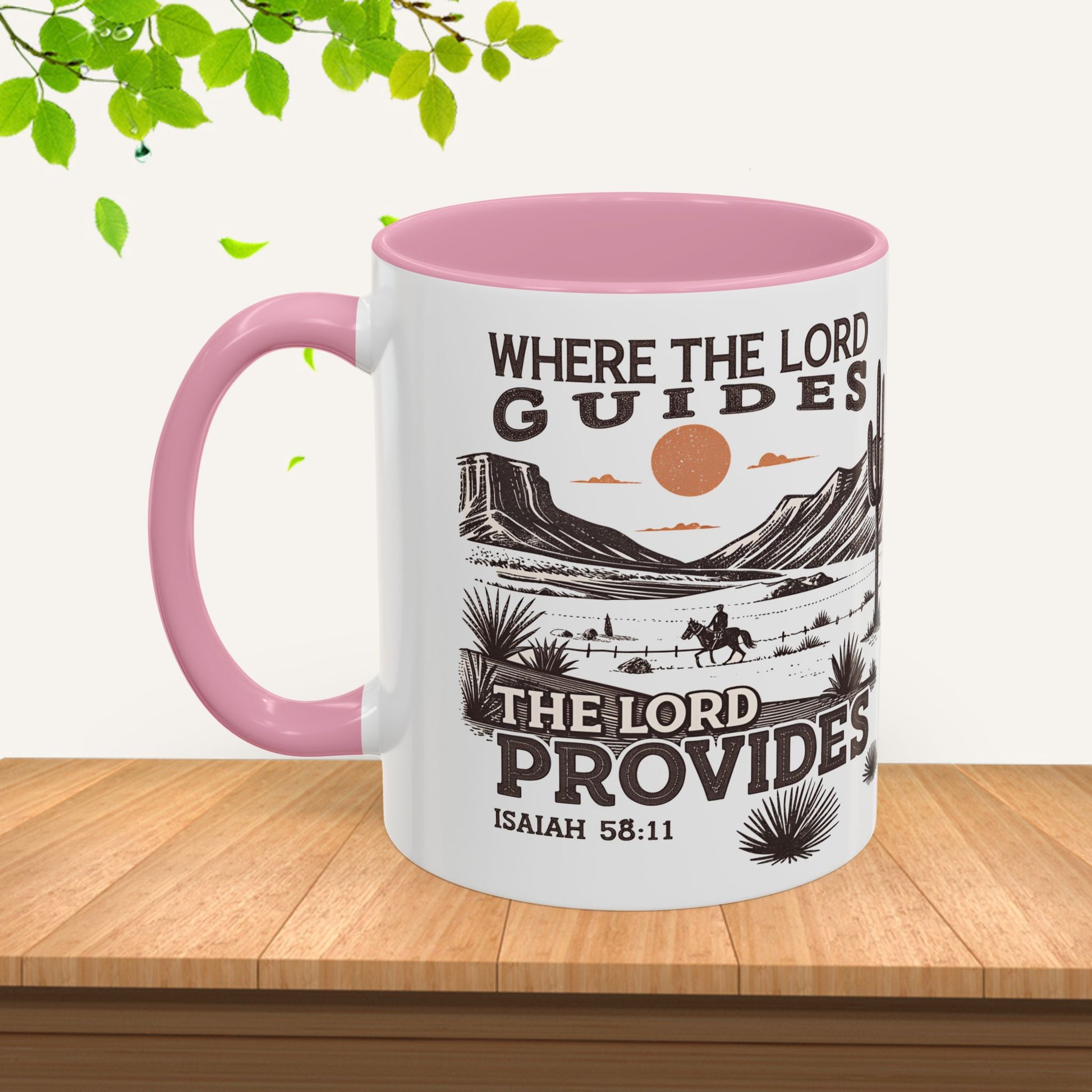 Inspirational Desert Scene Mug - 11oz & 15oz Colorful Coffee Cup for Faith & Encouragement - GULLYDESIGN
