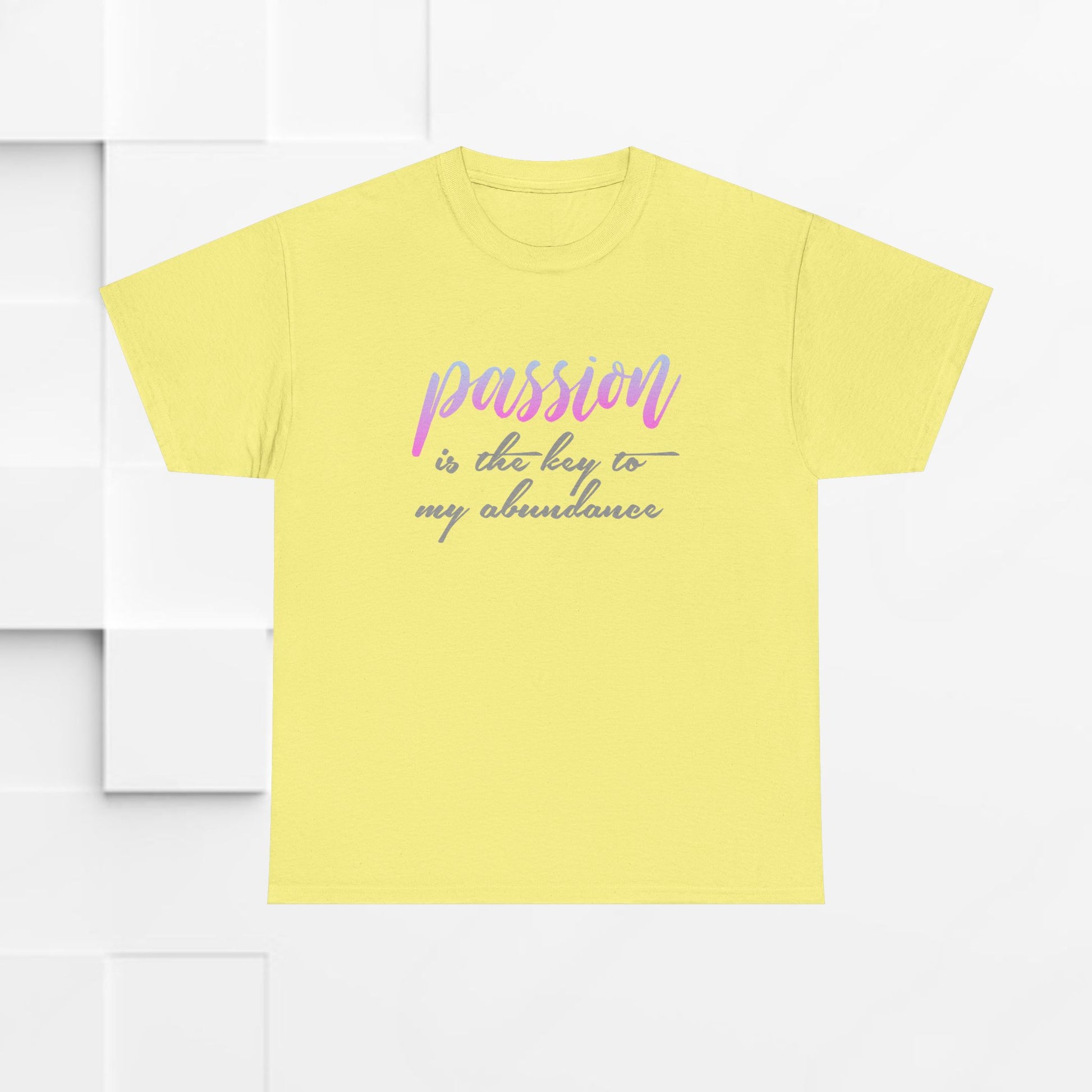 Passion is the Key Unisex Heavy Cotton Tee - Motivational T-Shirt for Inspiration and Abundance - GULLYDESIGN