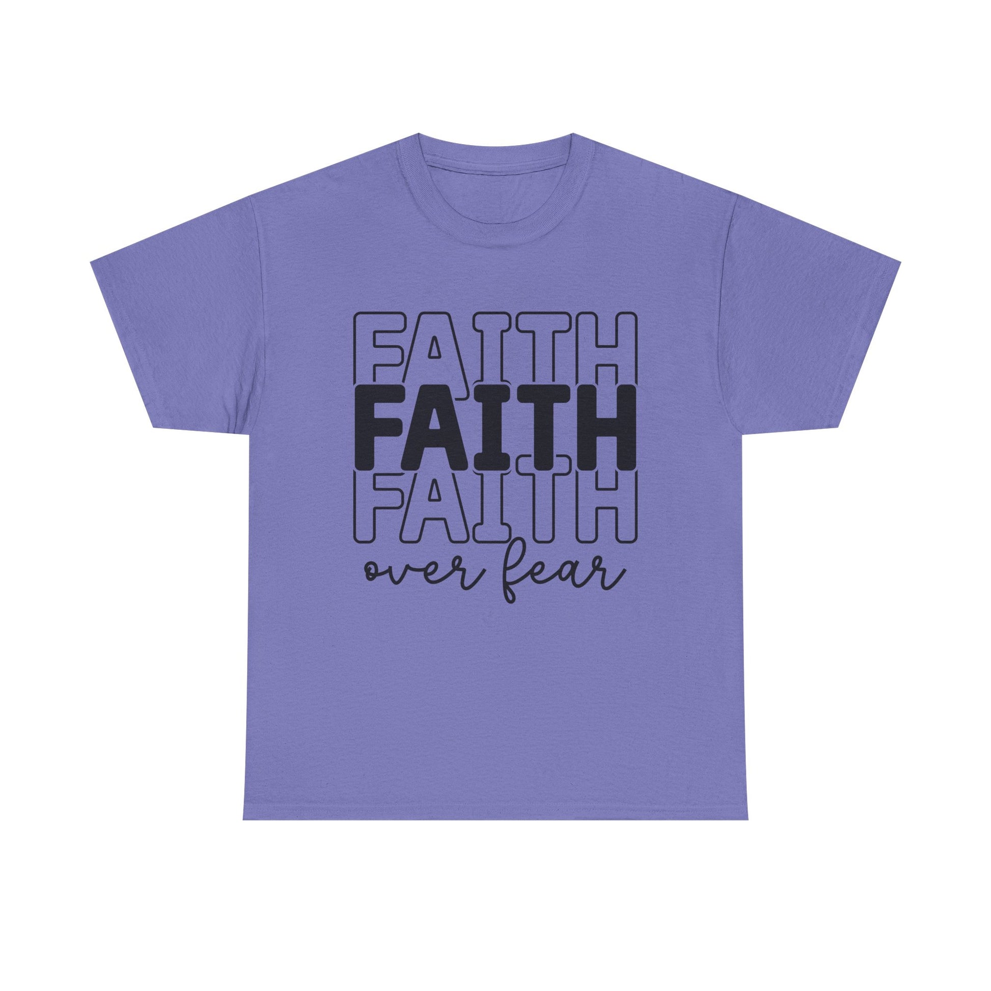 Faith Over Fear Unisex Heavy Cotton Tee - Inspirational T-Shirt - GULLYDESIGN
