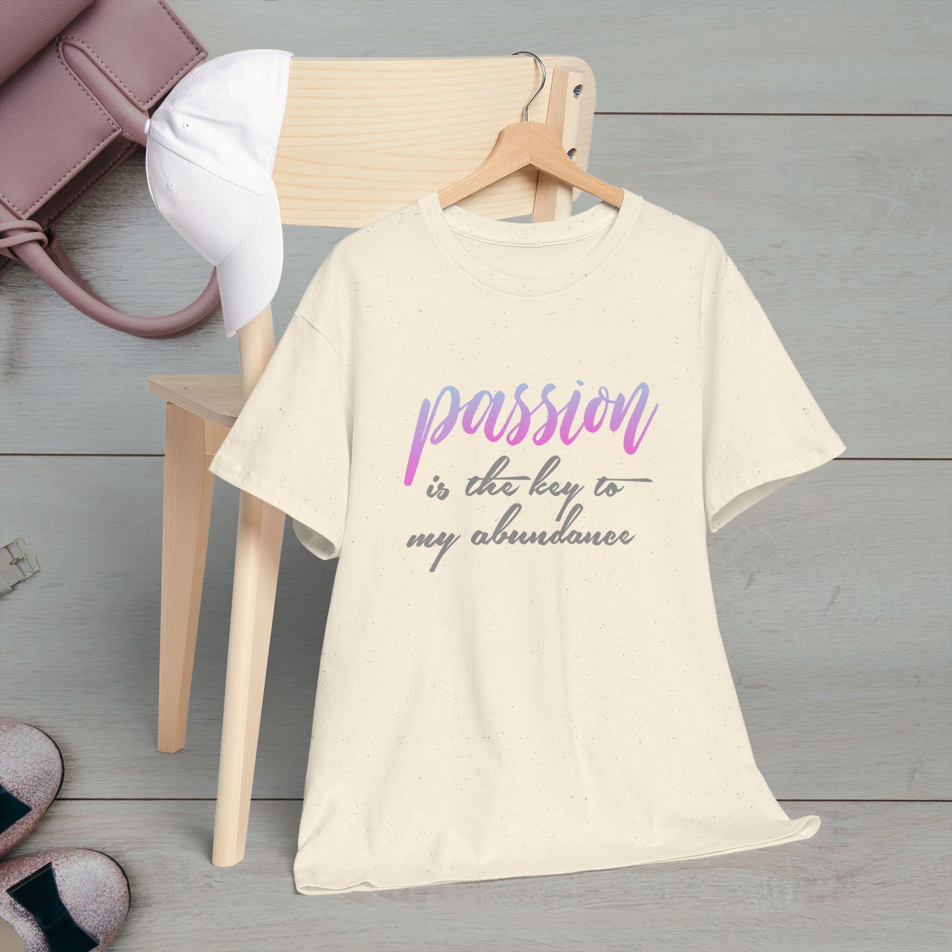 Passion is the Key Unisex Heavy Cotton Tee - Motivational T-Shirt for Inspiration and Abundance - GULLYDESIGN