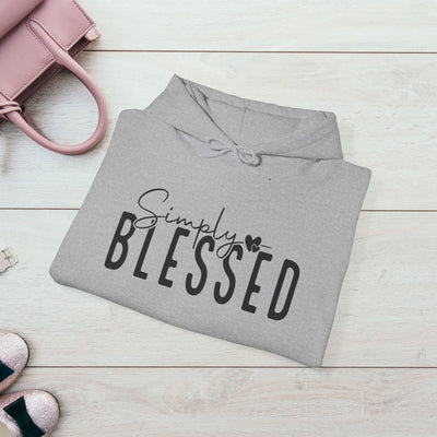 Simply Blessed Unisex Heavy Blend Hooded Sweatshirt - Cozy Casual Wear for Mindfulness and Gratitude