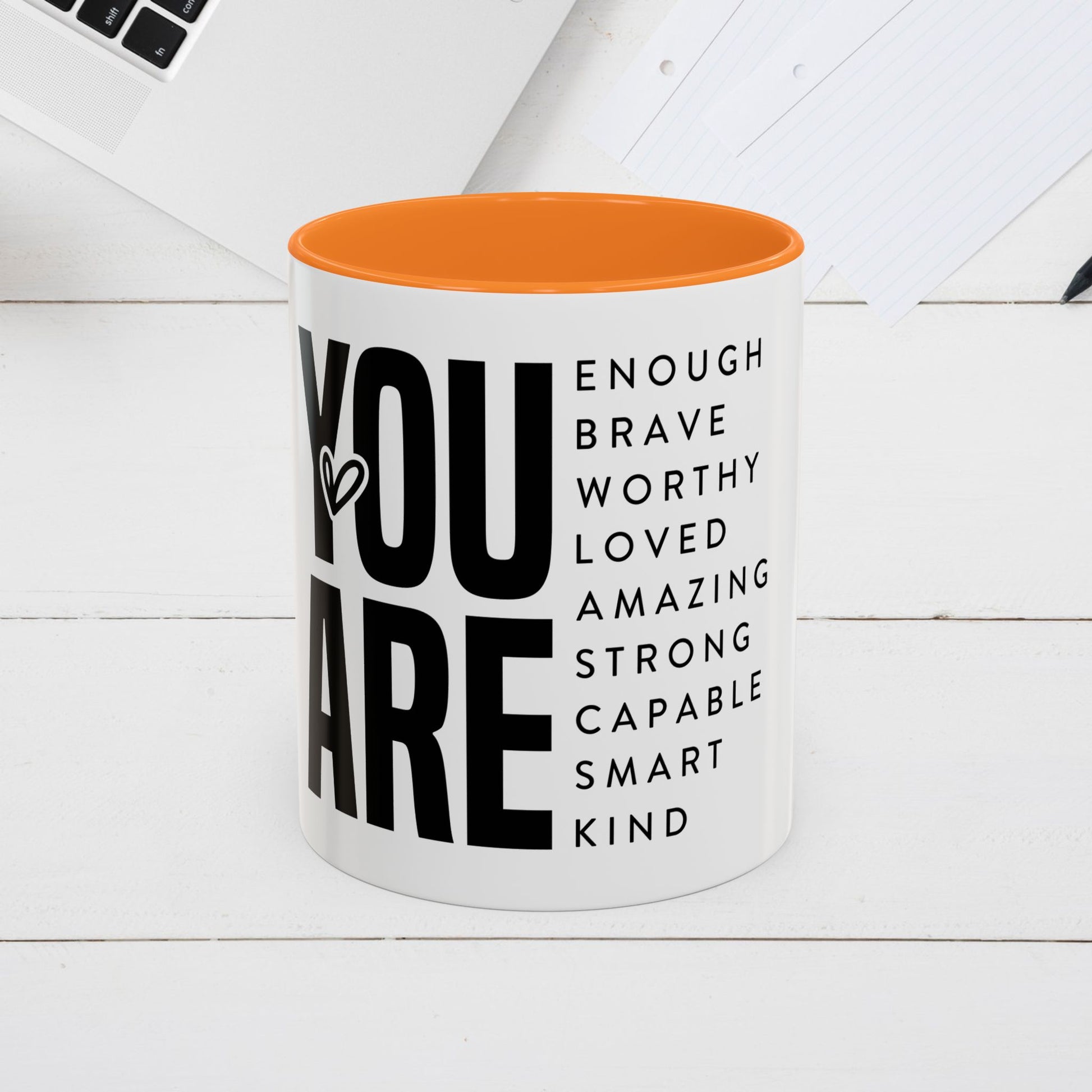 Inspirational Colorful Mug - Empowering Affirmations for Coffee Lovers - GULLYDESIGN