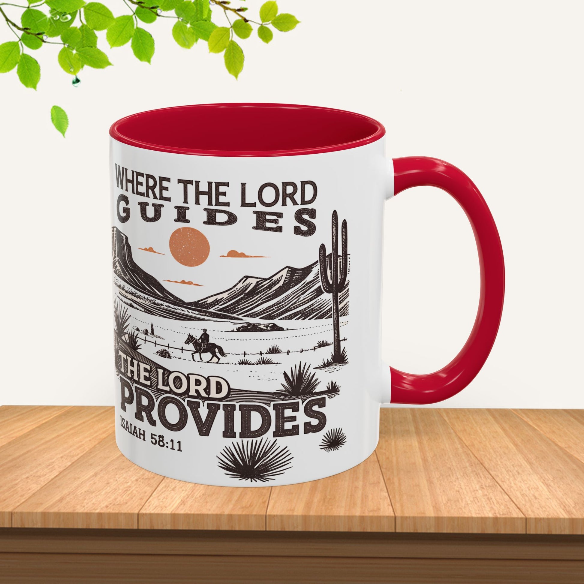 Inspirational Desert Scene Mug - 11oz & 15oz Colorful Coffee Cup for Faith & Encouragement - GULLYDESIGN