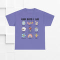 God Says I Am Unisex Heavy Cotton Tee - Inspirational Graphic T-Shirt - GULLYDESIGN