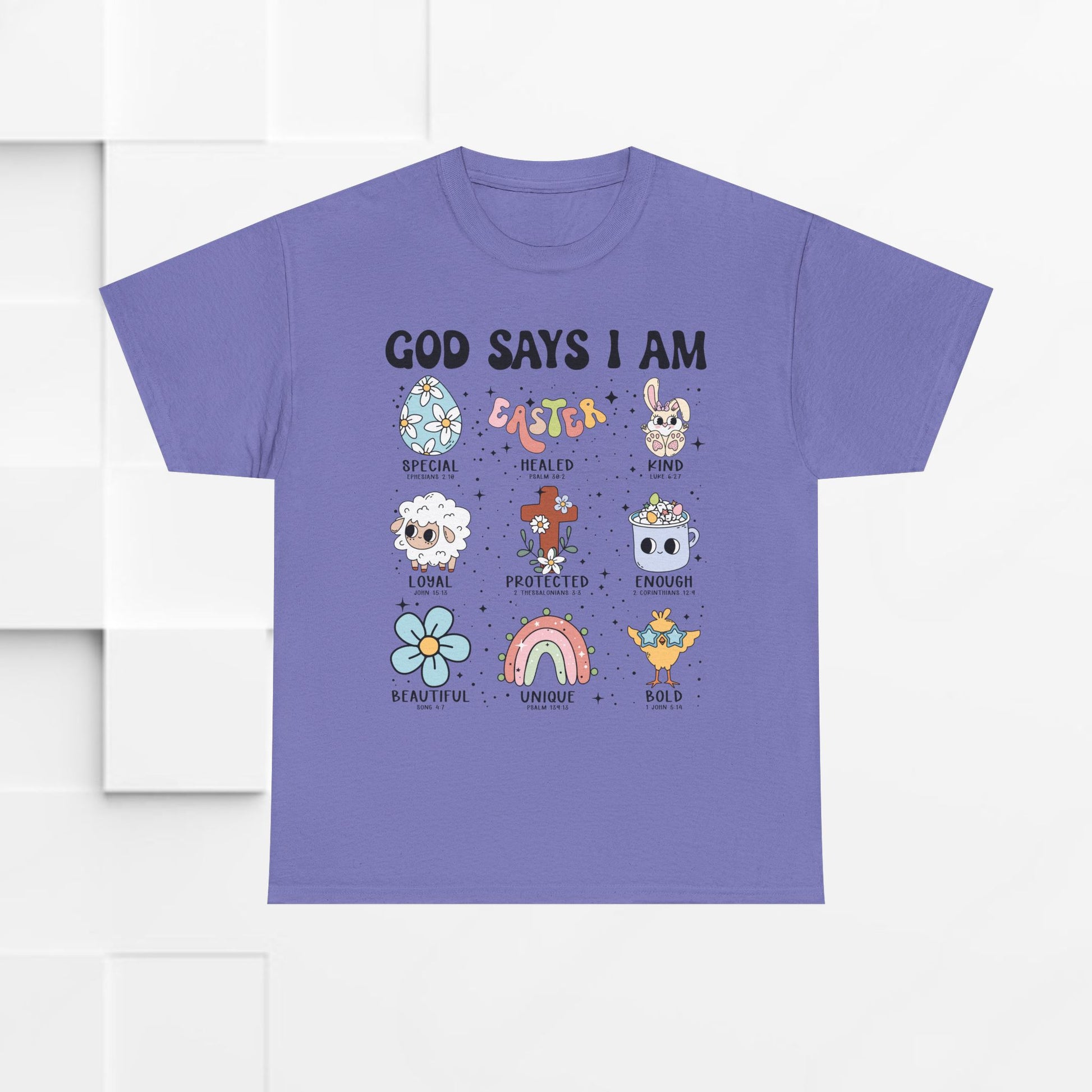 God Says I Am Unisex Heavy Cotton Tee - Inspirational Graphic T-Shirt - GULLYDESIGN