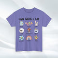 God Says I Am Unisex Heavy Cotton Tee - Inspirational Graphic T-Shirt - GULLYDESIGN