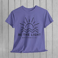 Inspirational Unisex Heavy Cotton Tee - 'Be The Light' Matthew 5:14 - GULLYDESIGN