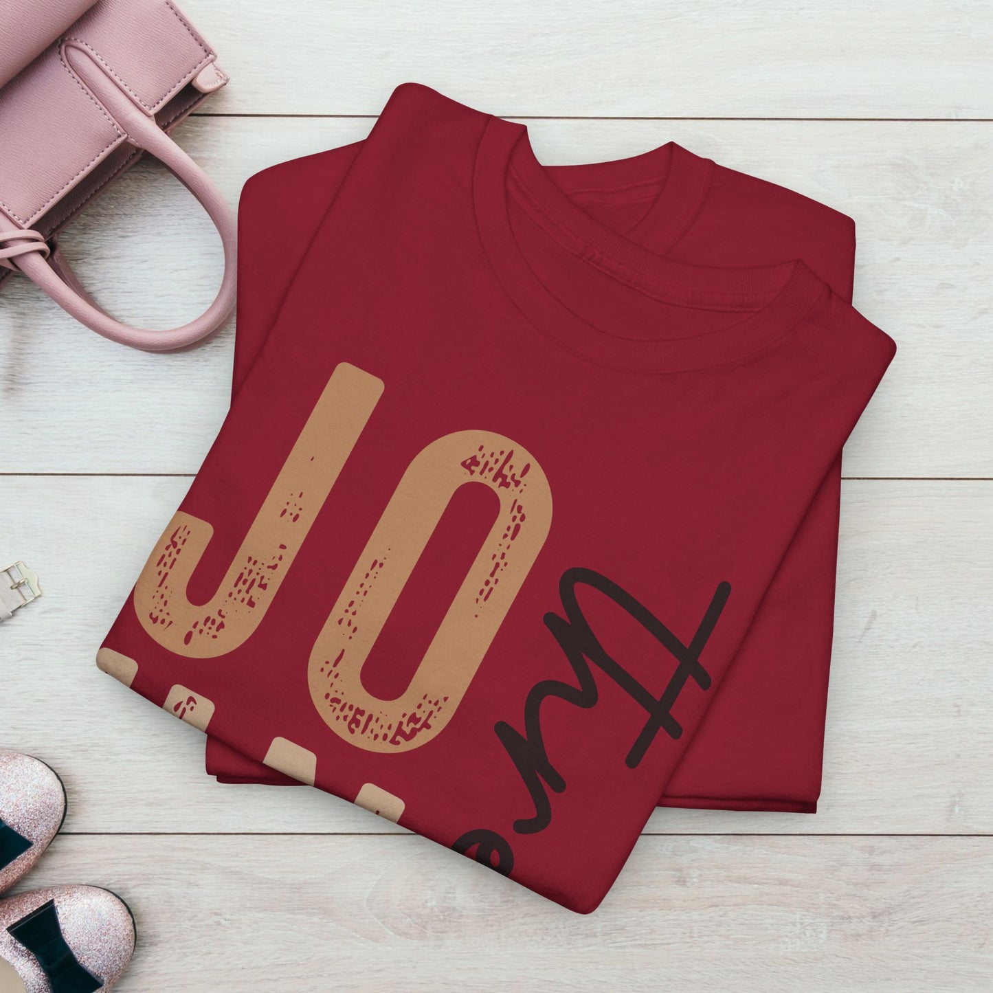 Personalized Unisex Heavy Cotton Tee - Custom Name & Age Design