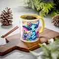 Colorful Floral Character Mug - Cute 11oz/15oz Coffee Mug for Nature Lovers - GULLYDESIGN