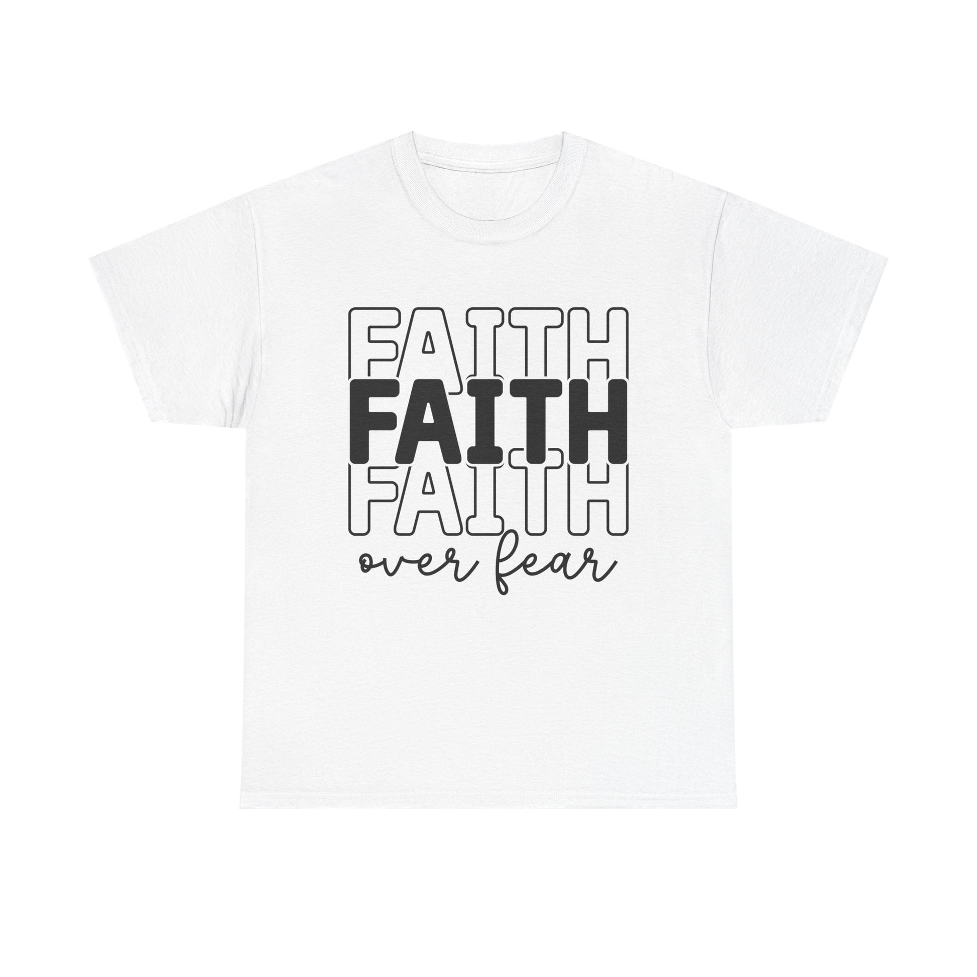 Faith Over Fear Unisex Heavy Cotton Tee - Inspirational T-Shirt - GULLYDESIGN