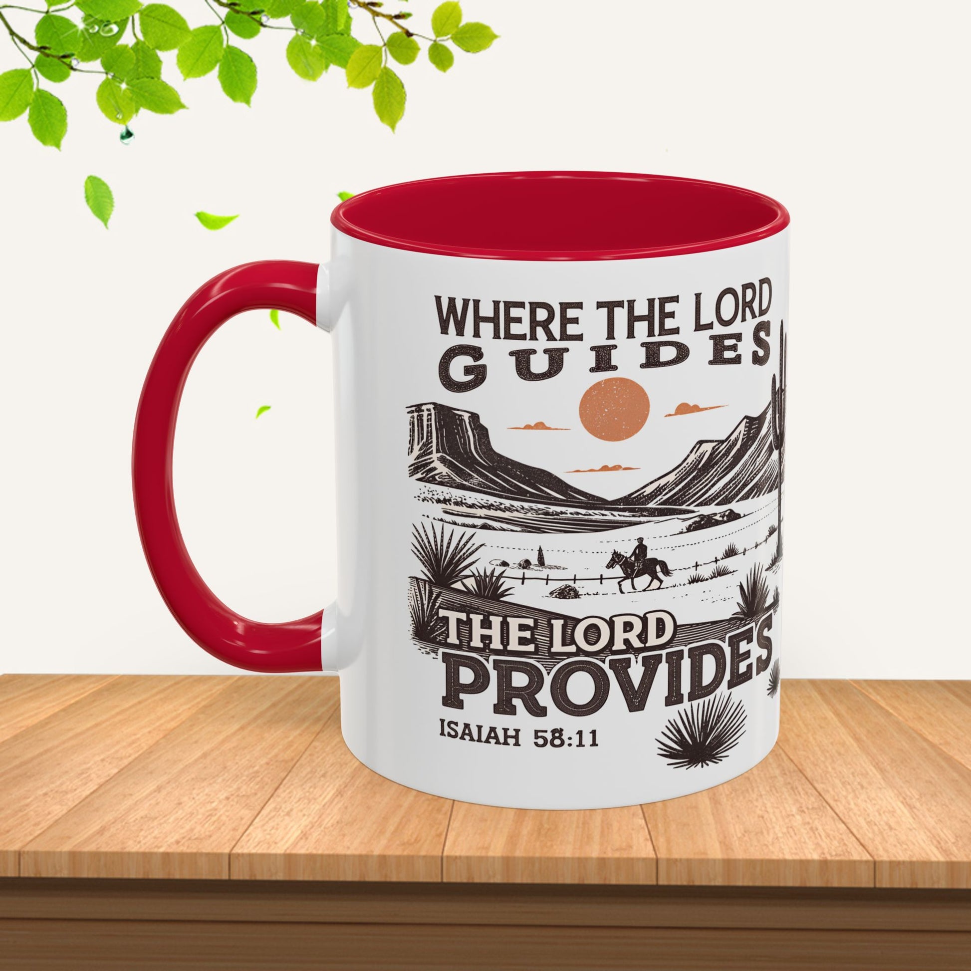 Inspirational Desert Scene Mug - 11oz & 15oz Colorful Coffee Cup for Faith & Encouragement - GULLYDESIGN