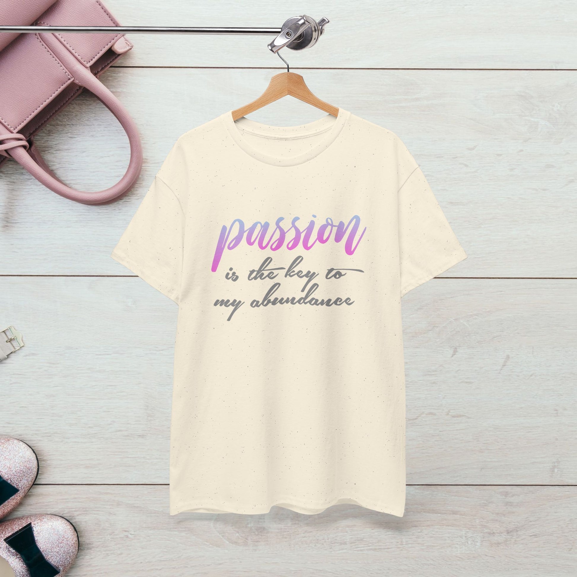 Passion is the Key Unisex Heavy Cotton Tee - Motivational T-Shirt for Inspiration and Abundance - GULLYDESIGN