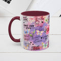 Inspirational Grateful and Thankful Butterfly Mug - Colorful 11oz & 15oz Coffee Cup with Motivational Quotes - GULLYDESIGN