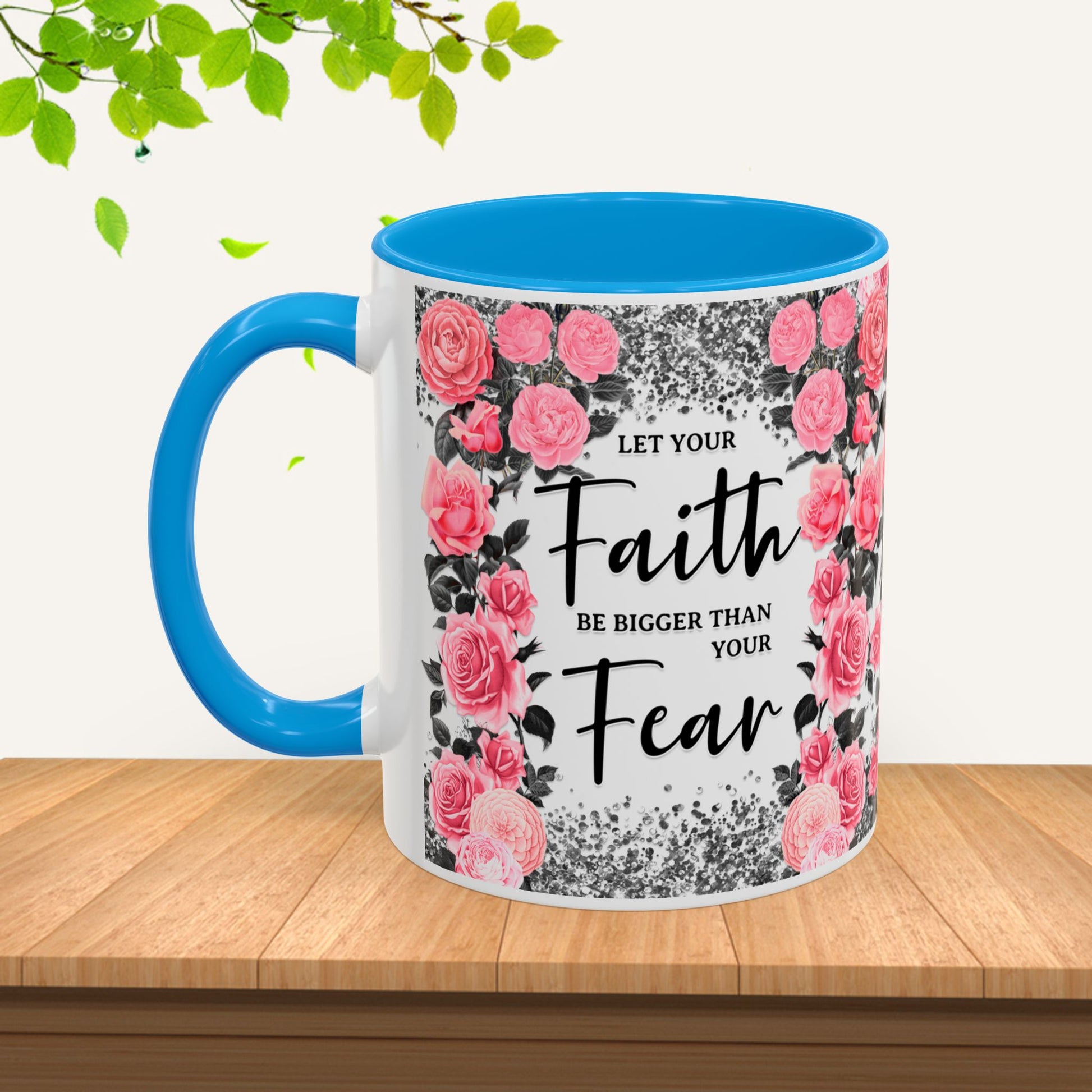 Colorful Floral Faith Mugs - Inspirational Coffee Cups for Home & Gifts - GULLYDESIGN