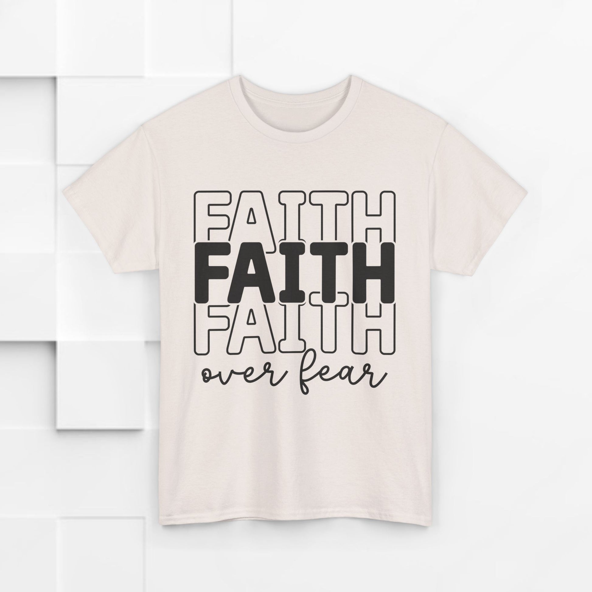 Faith Over Fear Unisex Heavy Cotton Tee - Inspirational T-Shirt - GULLYDESIGN