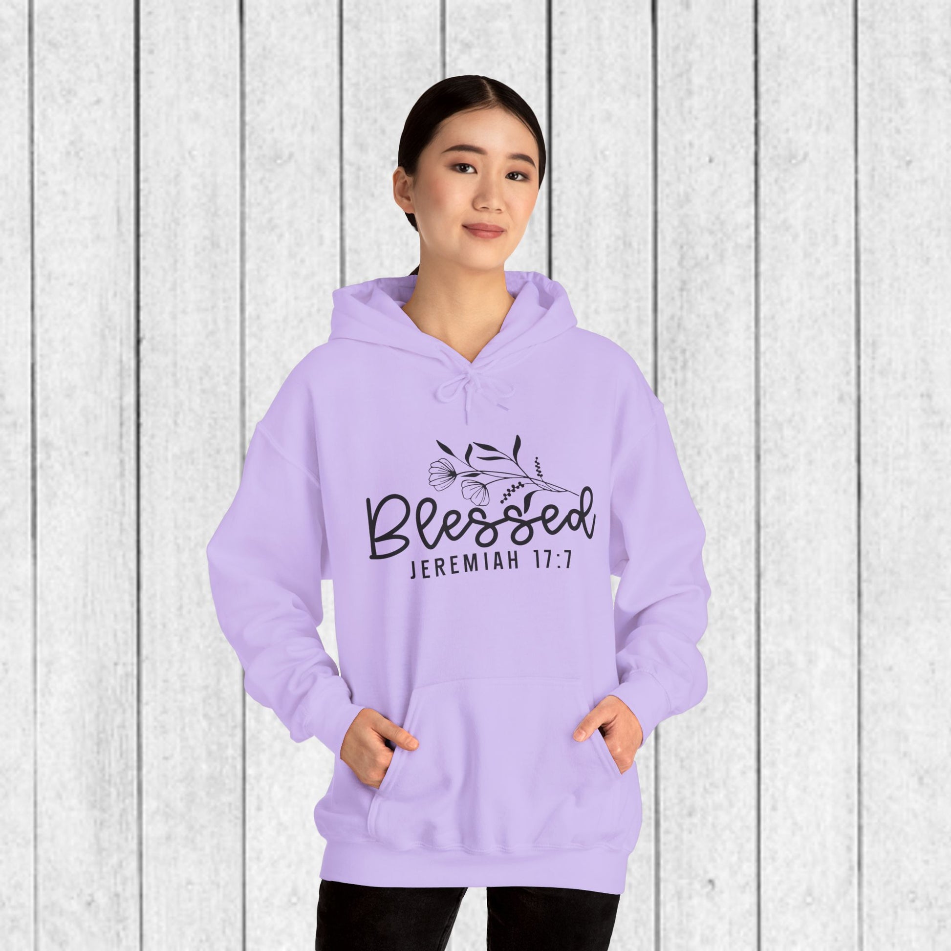 Blessed Hooded Sweatshirt | Jeremiah 17:7 | Cozy Unisex Sweatshirt for Faith & Inspiration - GULLYDESIGN