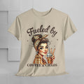 Fueled by Coffee & Chaos Unisex Tee - Fun Graphic Shirt for Coffee Lovers - GULLYDESIGN