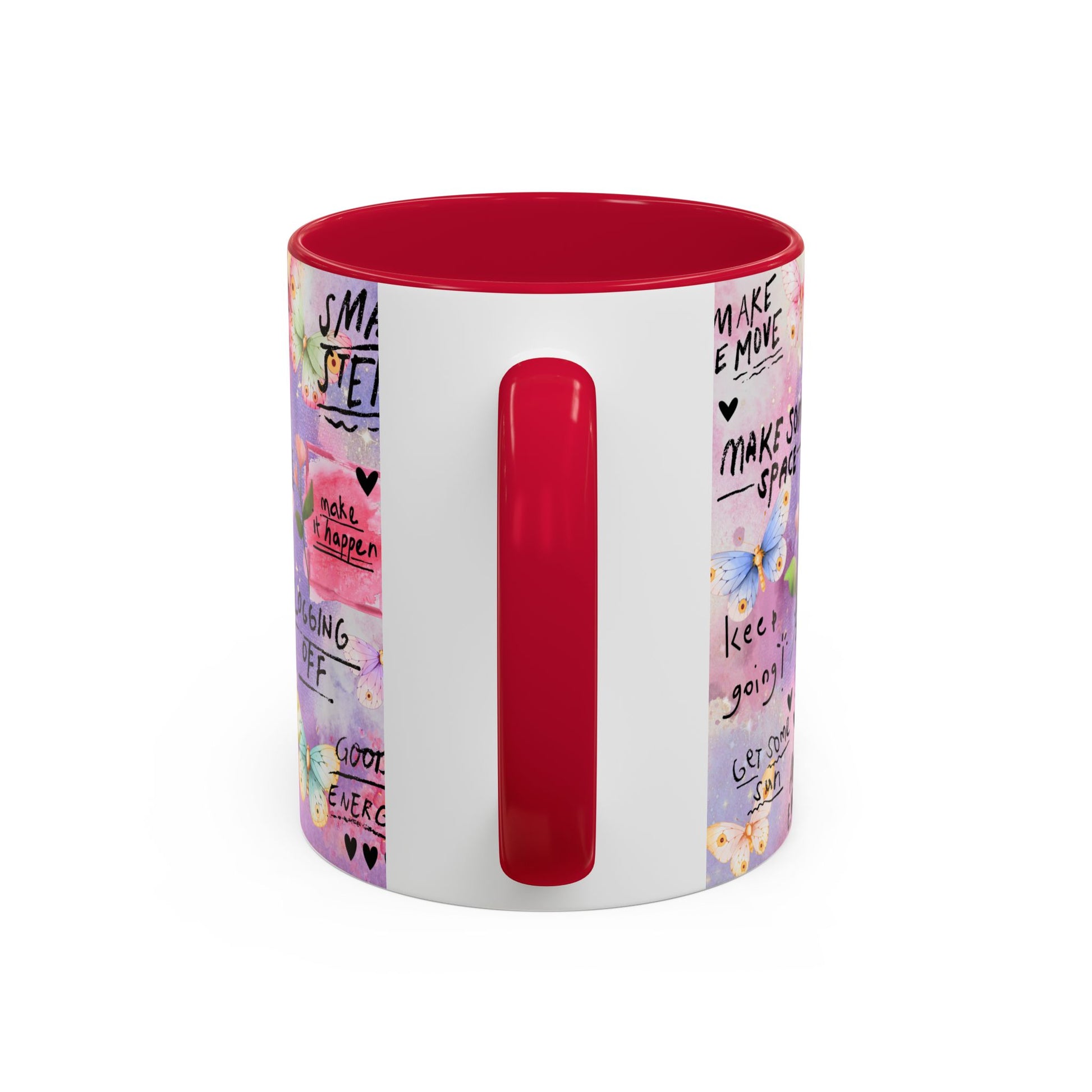 Inspirational Grateful and Thankful Butterfly Mug - Colorful 11oz & 15oz Coffee Cup with Motivational Quotes - GULLYDESIGN